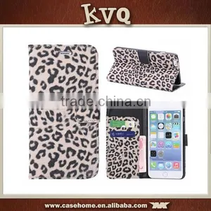 For Iphone5/5s Leopard Grain Leather Wallet Flip Case Cover thumbnail-1