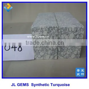 Hot Sale Synthetic White Compressed Turquoise Rough In Block thumbnail-1