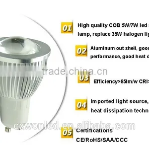High Quality COB 7W LED GU10 Spotlight thumbnail-6