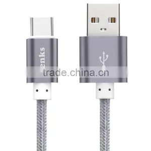BENKS 2.1A Speed Tansfer Type-c Cable 1m Metal Nylon Weave Cable for Type-c Device thumbnail-5