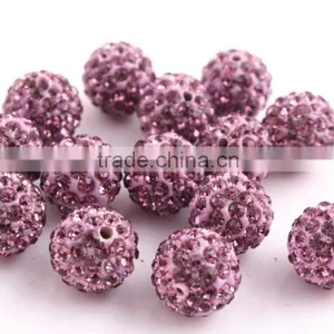 Light Amethyst Color 8mm to 20mm AAA Quality Wholesales Colorful Clay Crystal Rhinestone Beads for Necklace Jewelry Fashion thumbnail-1