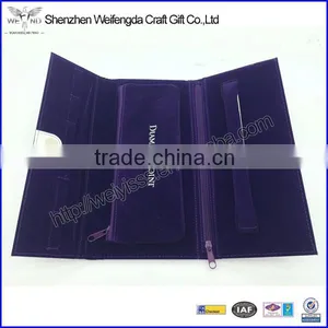 Exquisite Fashion Purple PU Leather Jewelry Wallet Organizer thumbnail-1