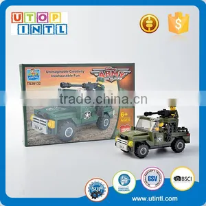 Hot Selling New Toys For Kids Educational Baby Baby DIY Building Block Army Jeep Classic Game thumbnail-1