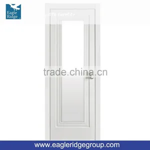 MSPD20 Wooden Doors Design Modern Matte Lacquer Interior Flat Glass Door thumbnail-1