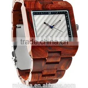 Natural Sandal Wood Made Watch Carbon thumbnail-1