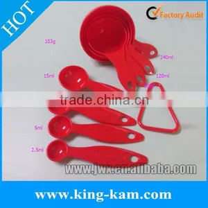 8pc Smooth Plastic Measuring Spoon Set thumbnail-2