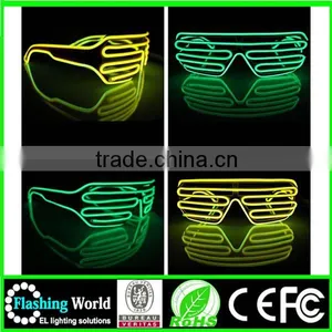 China Factory OEM High Quality Music Festival el Wire Led Light up Glasses thumbnail-6