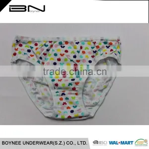 Factory Design Available 3-12 Year-old Softexible OEM Kintted Kids Thong Underwear thumbnail-1