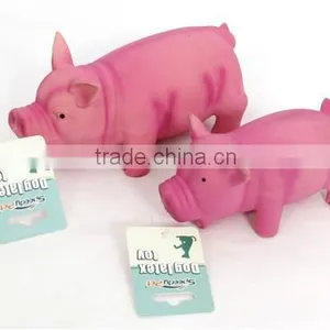 Colored Latex Pig With Real Sound Dog Toy Display Pink Pig Dog Toy thumbnail-5