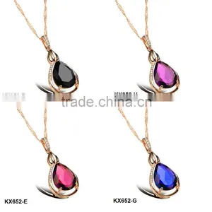 New Products 2016 Fashion Women Gold Jewelry Heart Shape cz Pendant thumbnail-2