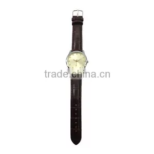 Generous Polygon Case Diamond Solar Dial Men Leather Watch thumbnail-3