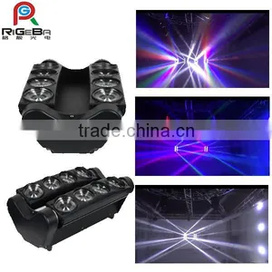 New 8 Pcs 4 IN 1 RGBW (WHITE) 10W Led Beam Spider Light Moving Head Sharpy Stage Light thumbnail-1