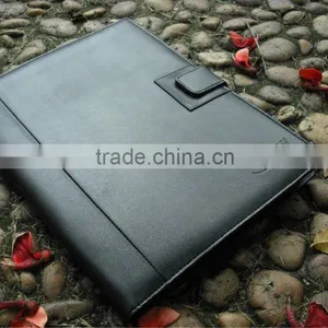 New Designated Leather Conference Folder With Card Holder, Pen Loop thumbnail-3