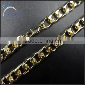 Factory New Hip Hop Gold Cuban Chain Necklace thumbnail-1