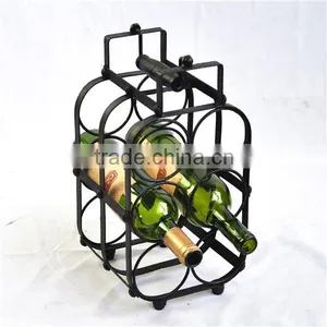 Vintage Wrought Iron Portable Wine Racks thumbnail-1