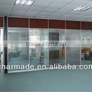 V84 Series Used Office Wall Partitions / Clear Glass Partition Wall / Office Partition Walls / Aluminum Profiles Quality Choice thumbnail-3