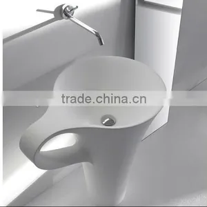 Water Glass Type Pedestal Basin/ Single Hole Ceramic Wash Sink thumbnail-1
