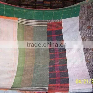 INDIAN VINTAGE COTTON SARI KANTHA QUILTS-Wholesale Lots Directly From Manufacturer in India thumbnail-1