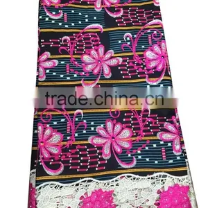 CL7605 Popular African Market Ankara Lace for Ladies Party Dressing Fabric thumbnail-2