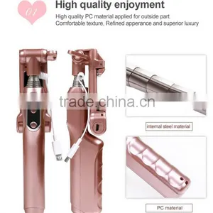 2016 New Design Power Bank Mini Monopod Selfie Stick With Flash Light and Mirror thumbnail-4