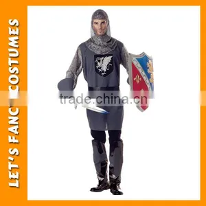 Mens Valiant Medieval Knight Renaissance Halloween Fancy Dress PGMC0978 thumbnail-1