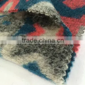 Wool Acrylic Blend Jacquard Knitting Fabric for Women Overcoat thumbnail-4