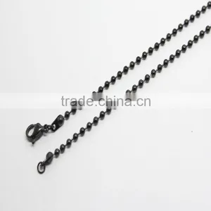 Special Design 75cm Black Color 316 Stainless Steel Ball Chain for Floating Lockets thumbnail-2