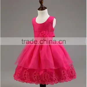 New Design Wholesale Big Bowknot Vintage Style Boutique Girls Princess Party Dresses 2015 TR-WS27 thumbnail-2