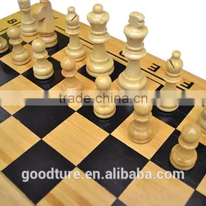 Bamboo Book Shape Folding Chess Set With Wooden Chessmen King Height 6.5cm thumbnail-2