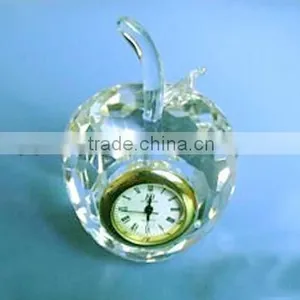 Apple Shape Crystal Clock for Room Des Decoration thumbnail-1