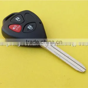 Uncut 2+1 Buttons Car Key Shell Replacement for Toyota no Logo thumbnail-4