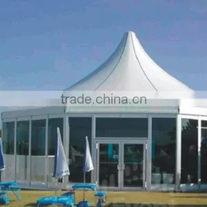 Hexagonal Aluminum Frame Pop Up Tent Canopy Pagoda Tent thumbnail-5