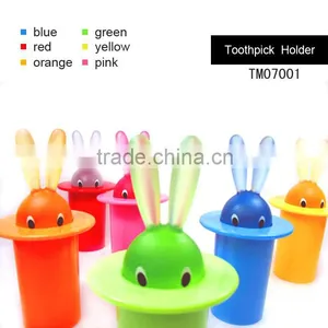 Novelty Gift Free Sample Funny Plastic Tube Rabbit Toothpick Holder thumbnail-2