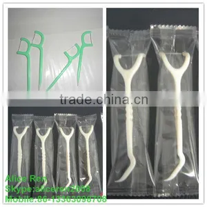 High Quality Dental Floss Pick in Dividal Wrapped Bag thumbnail-2