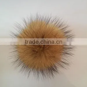 Raccoon Fur Pom Poms For Hat / Garment / Key Chain/Shoes thumbnail-1