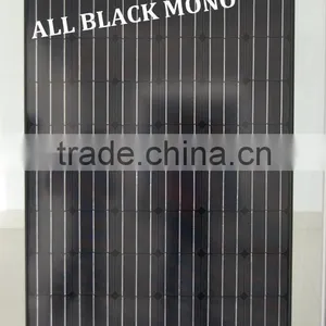 250w All Black Mono Solar Modules With 60pcs 156*156 Mono Cells With CE, TUV, UL, CSA, MCS PV CYCLE thumbnail-1