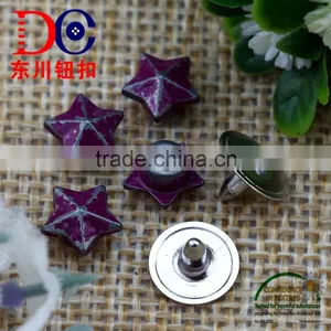 Nickle Free Fashion Custom Star Shape Metal Jean Rivet for Leather thumbnail-1