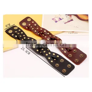 Wholesale Fashion European Vintage Leather Wrap Bracelet thumbnail-5