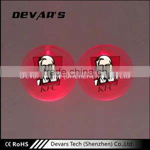 OEM High Quality Different Design Logo Customized Plastic Pin Round Led Badge thumbnail-6