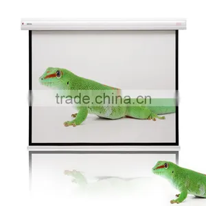 1:1 70" Matt White High-end Cinema Electric Projection Screen for Business Presentation thumbnail-1
