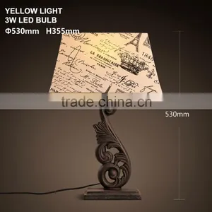 Europe Style Table Lamp Iron Fabric Source Light Residential Lighting thumbnail-6