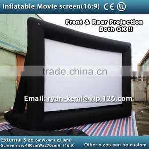 6x4m Inflatable Rear Projection Movie Screen Large Inflatable Movie Screen Inflatable Projection Screen for Sale thumbnail-1