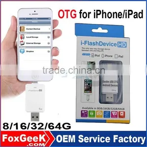 8 Pin for IPhone 6 OTG USB Flash Drive Android Smart Mobile Phone 4/8/16/32/64/128G/1/2 T Tb for IPhone 4/5/6/6s/iPad Mini/Air thumbnail-1