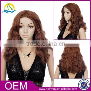 Blonde Synthetic Box Braid Jewish Wig Kinky Twist Braided Lace Wig thumbnail-1
