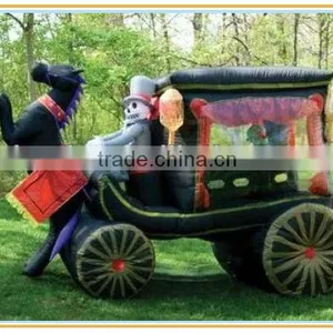 Outdoor Inflatable Halloween Skeleton Carriage thumbnail-1