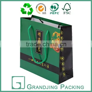 Luxury Recycled Square Botton Tea Carrier Paper Bag thumbnail-1