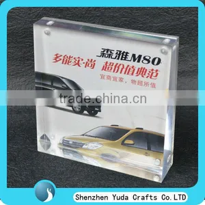Desktop Custom Square Acrylic Printed Car Photo Frame Plexiglass Car Picture Frame With Magnet thumbnail-1