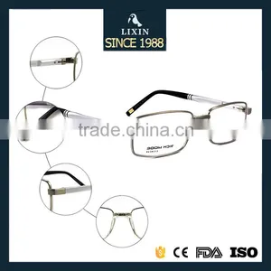 Diamond Metal Spectacle Frames With Non-slip Silicone Nose Pad and Very Light Aluminium Temples Eyewear Optical Frames RM00471 thumbnail-4