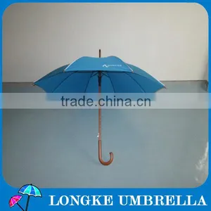 Zhejiang Umbrella Manufacturer Custom Design Wooden Handle Umbrella With White Border thumbnail-1