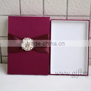 Gorgeous Burgundy Wedding Box for Invitations thumbnail-1
